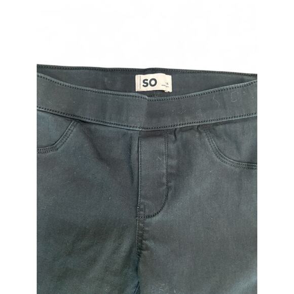 So & Members Mark Girls Black Pants Skinny Jeggings Pull On Adjustable Waist  14 - Picture 4 of 9